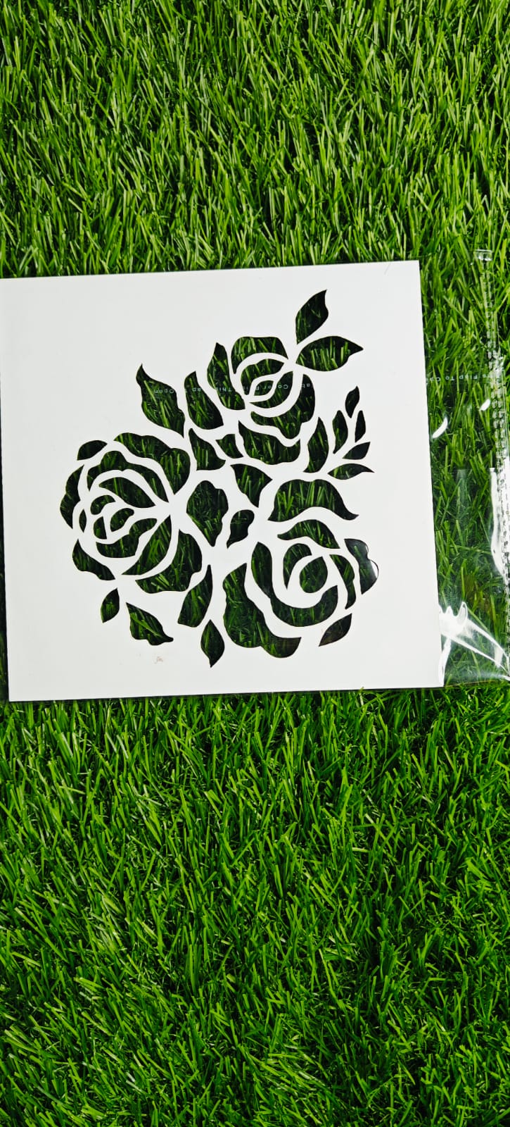 Rose big stencil - 6*6 inch