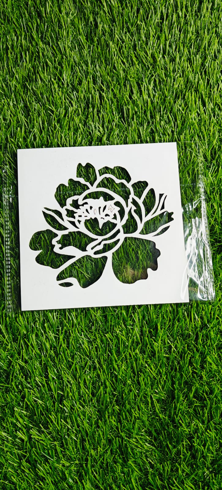 Peony stencil - 6*6 inch