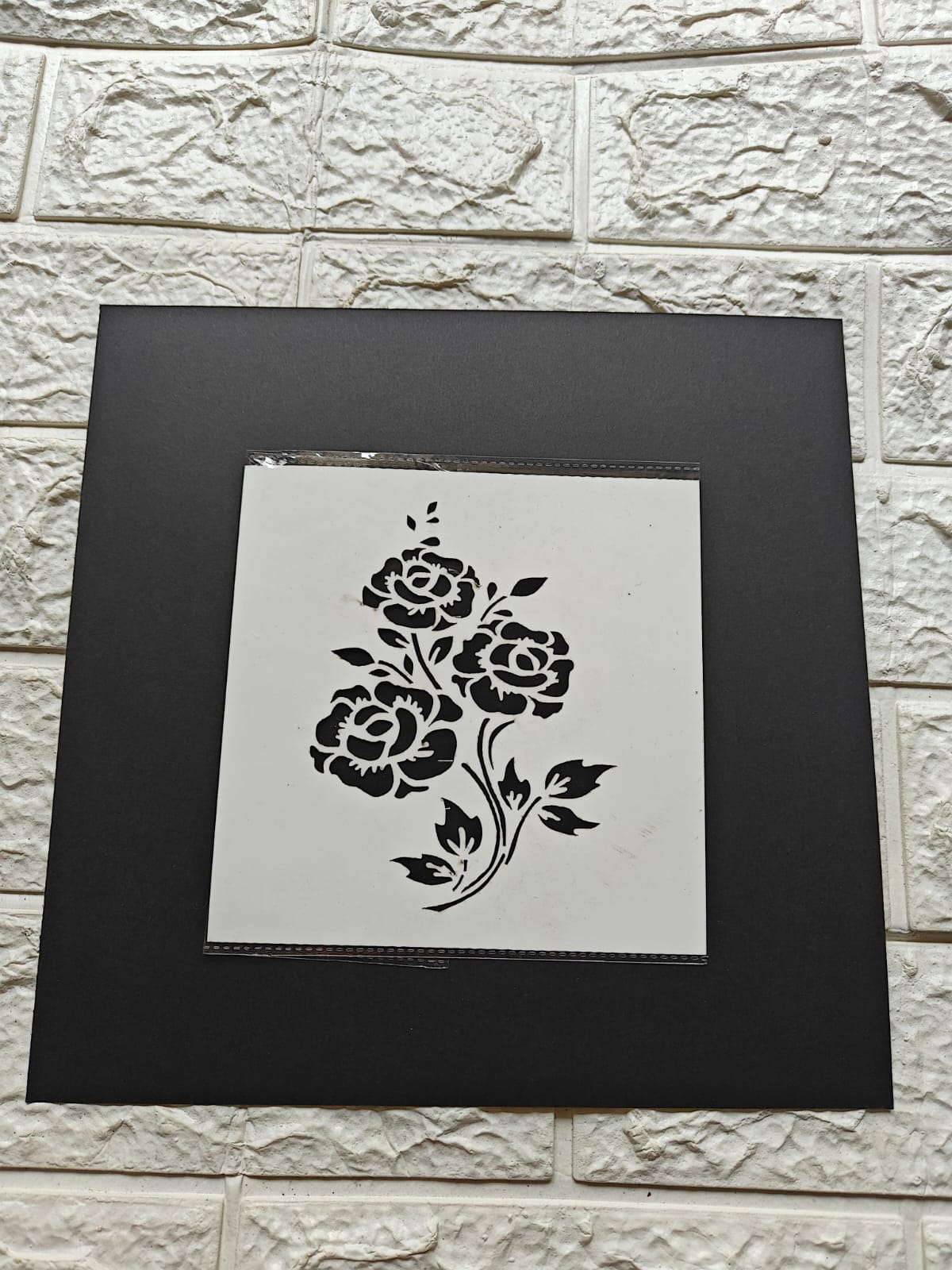 3 rose stencil 15cm*15cm