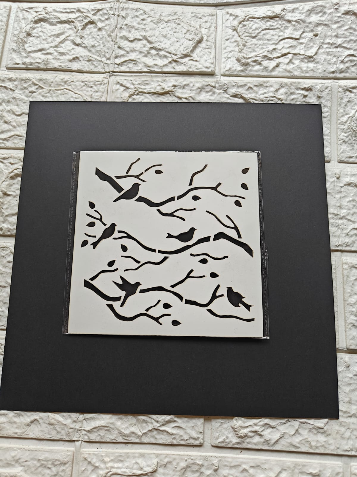 Birds on branch stencil 15cm*15cm