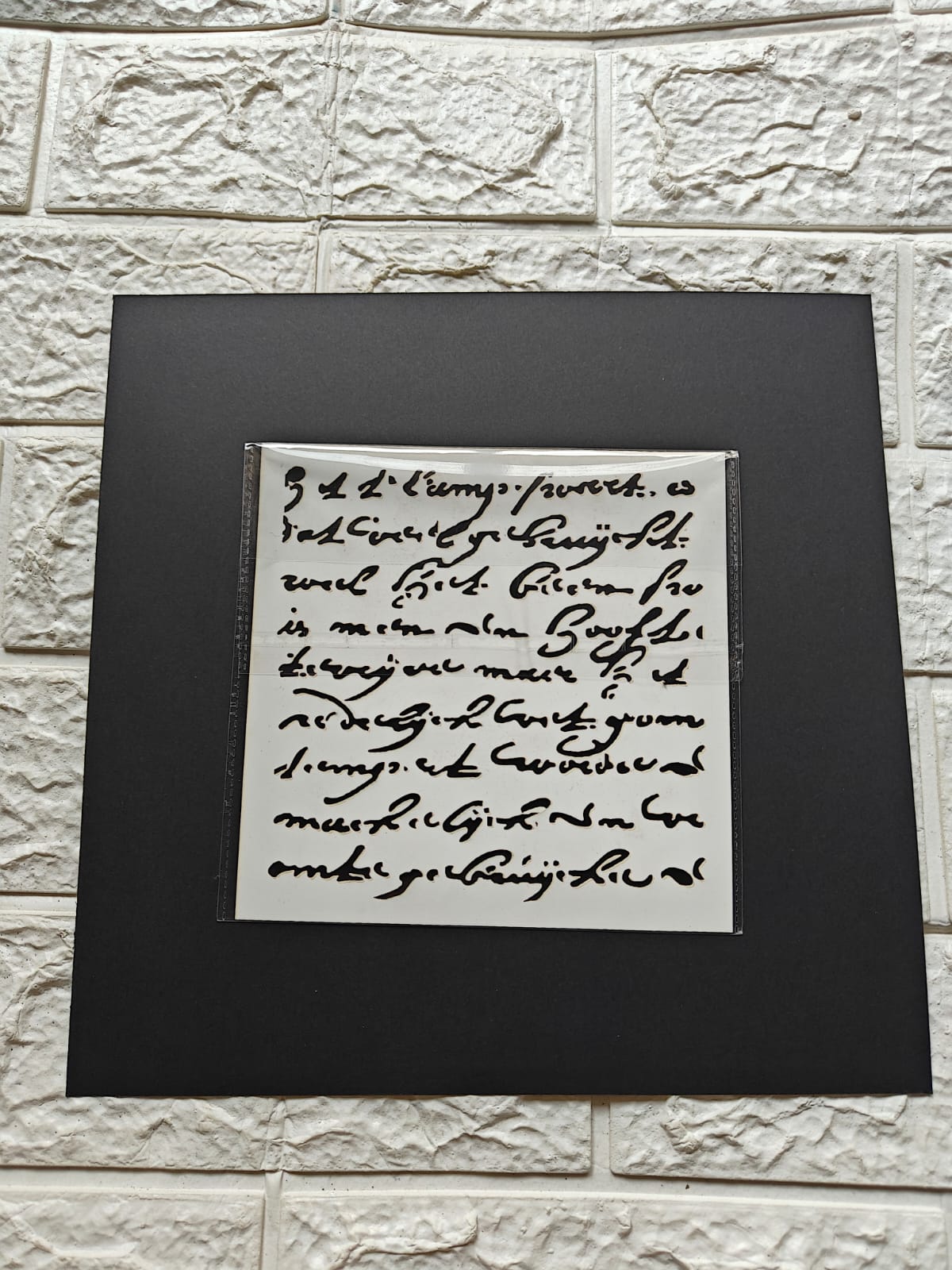 Cursive Script stencil 15cm*15cm