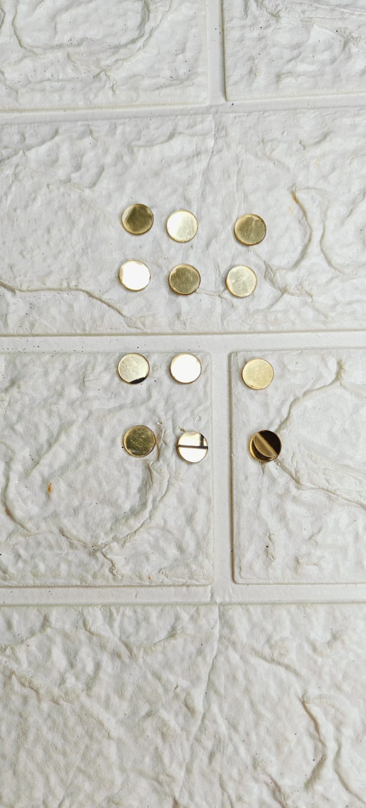 Clock number dots- acrylic golden