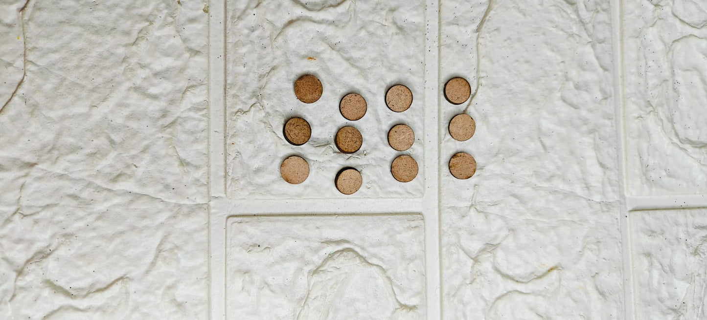 Clock number dots- wooden