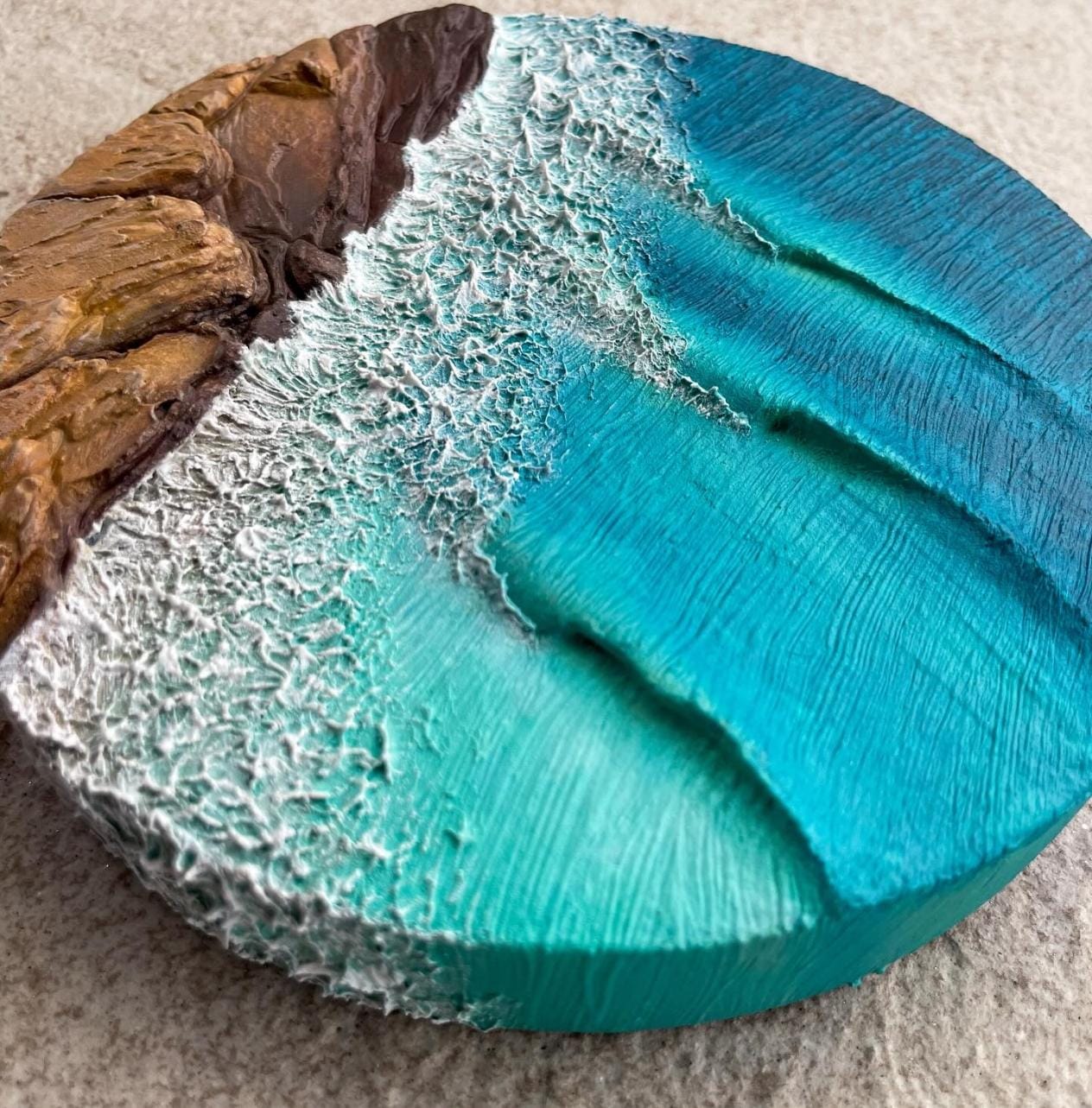 Pre Recorded - Ocean Texture Art - RedArt by Puja