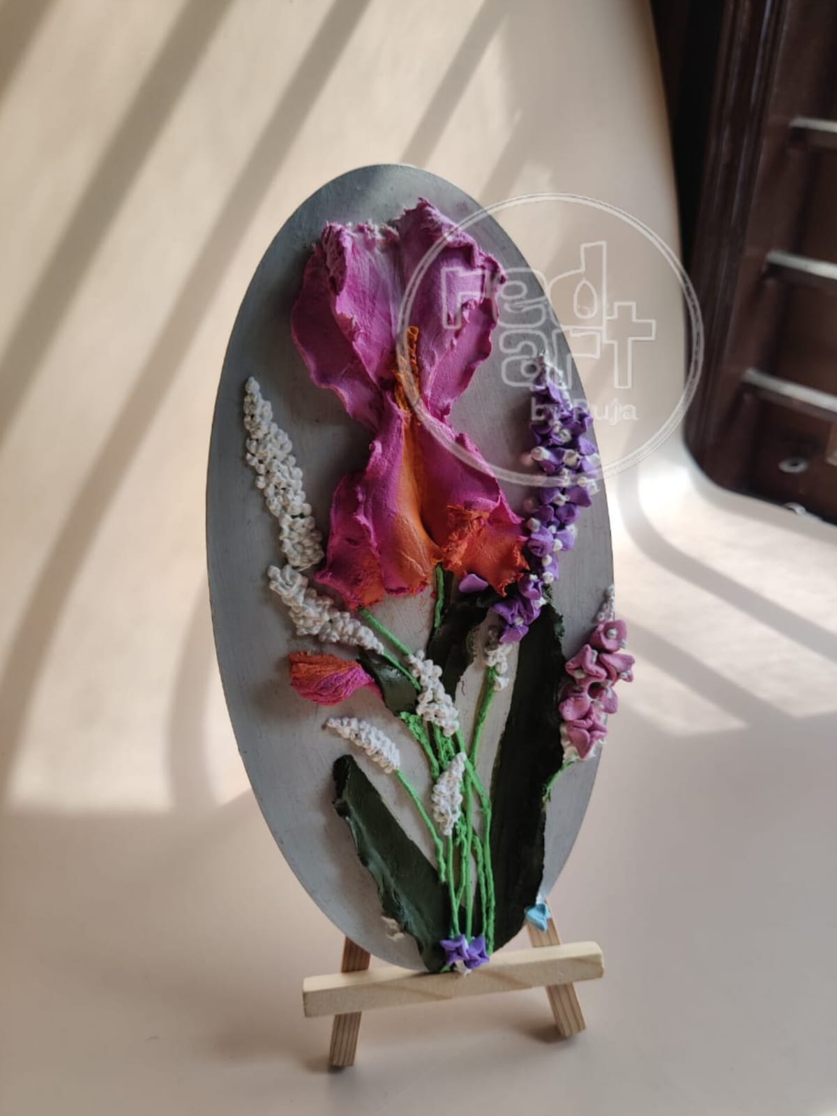 Iris Wall Decor - 9 inch