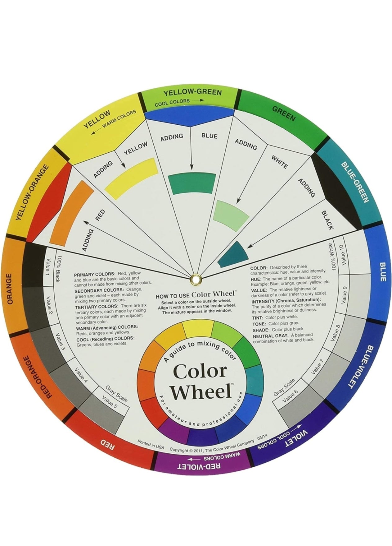 Color wheel card