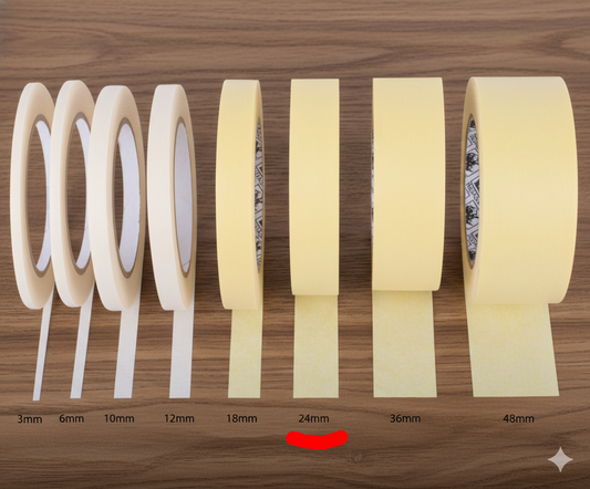 24mm masking tape - 5 meter (white)