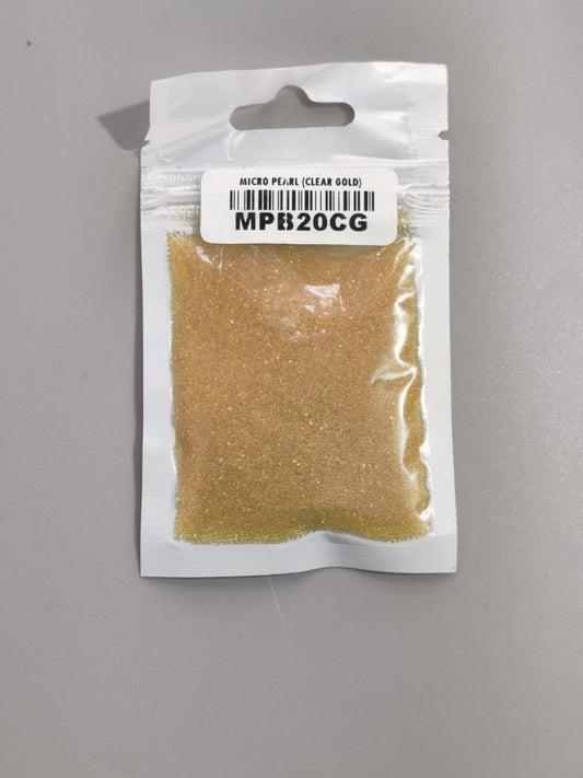 Micro Pearl Beads - Clear gold