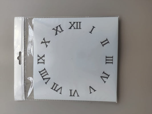 Clock stencil 6*6 inch- d2