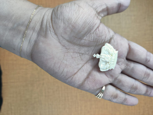 Crown Embellishment - White