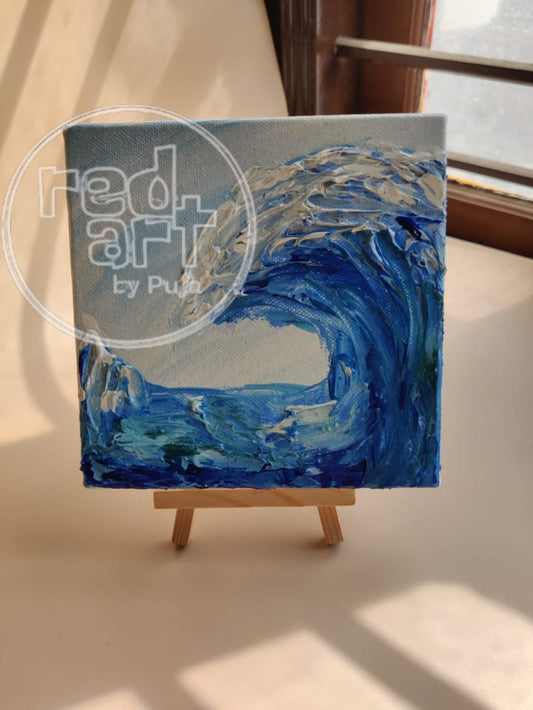 Impasto Ocean Wave - 6*6 inch