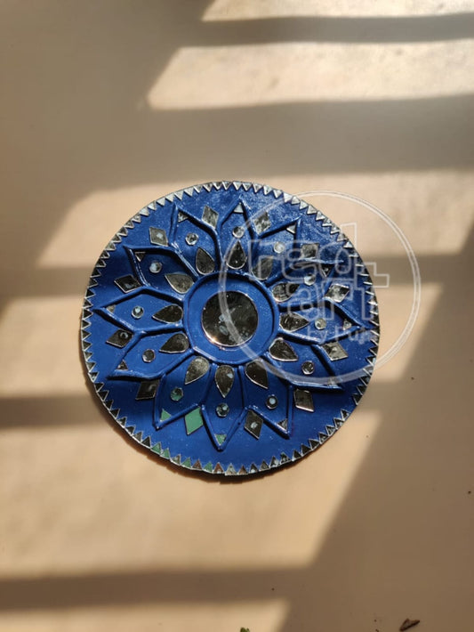 Lippan Wall Plate - blue - 12 inch