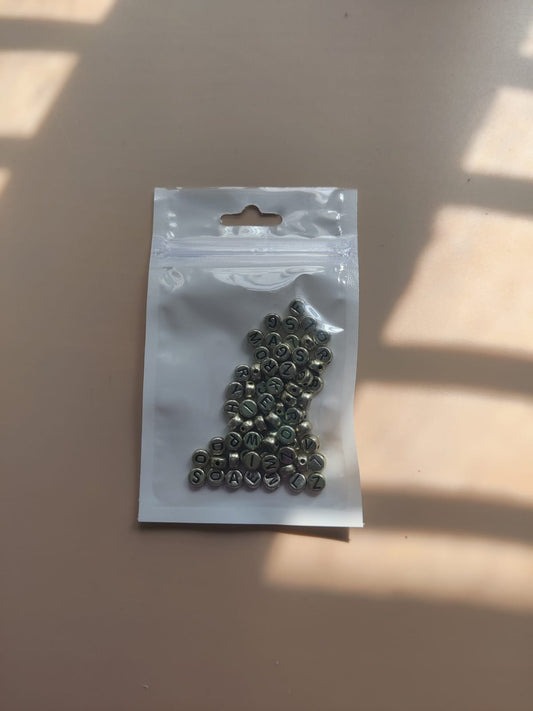 Golden Alphabet Beads - 10gms